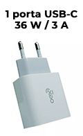 Carregador de tomada celular USB-C OEX CG-210 36W
