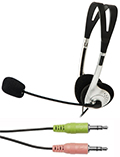 Headset c/ microfone C3Tech VoiceLight 2 P2 de 3,5mm