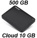 HD externo 500GB Toshiba Canvio ConnectII USB3 c/ Cloud#100