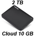 HD externo 2TB Toshiba Canvio Connect II USB3 c/ Cloud#98