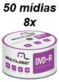 50 mdias avulsas DVD-R Multilaser DV052 4.7GB 8X#100