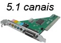 Placa de som PCI Encore ENM232-6CMI 5.1 16 bit, 48 KHz#98