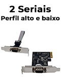 Placa serial PCIe 2 portas FlexPort F2122XE perfil dupl#98