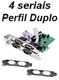 Placa serial PCI-e c/ 4 portas seriais RS-232 Flexport#100