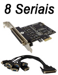 Placa PCI-e 8 seriais DB9 FlexPort perfil alto F2181SW#100