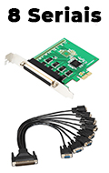 Placa PCI-e 8 seriais DB9 FlexPort perfil alto F2181XC#98