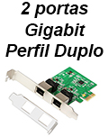 Placa rede PCI-e FlexPort F2722C 2 gigabit perfil duplo#100