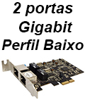 Placa rede PCIe FlexPort F2722EG 2 gigabit perfil baixo#100