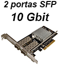 Placa de rede PCIe 2 portas 10Gbit SFP Flexport F2G2AIE