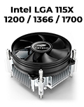 Cooler de CPU C3Tech FC-20 Intel LGA115X 1200 1366 1700