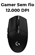 Mouse Logitech Gamer G305 sem fio LightS at 12Kdpi USB2