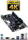 Placa me Gigabyte GA-AM1M-S2H p/ AMD FS1b AM1 VGA HDMI#98