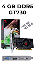 Placa vdeo PCyes Geforce GT730 4GB GDDR5 VGA DVI HDMI2