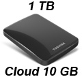 HD externo 1TB Toshiba Canvio Connect I USB3 C/ Cloud