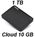 HD externo 1TB Toshiba Canvio Connect II USB3 c/ Cloud2