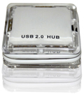 Mini HUB USB 2.0, Comtac 9161 Cristal, c/ 4 portas#100