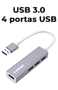 HUB USB 3.0 com 4 portas USB 3.0 Comtac 241293962