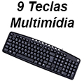 Teclado multimdia 9 teclas especiais C3Tech KB-2237 #100