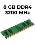 Memria 8GB DDR4 3200MHz Kingston KVR32N22S6/8 Deskt2