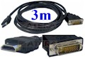 Cabo de sinal DVI-D macho para HDMI macho 3 m 103361