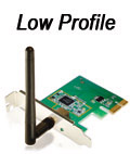 Placa rede WiFi PCI-e baixo perfil Comtac 9243 150Mbps2