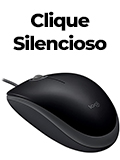 Mouse com fio Logitech M110 Silent 910-006756, 1000 dpi