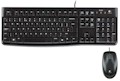 Teclado e mouse com fio Logitech Desktop MK1202