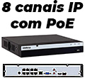 Gravador CFTV IP-NVR Intelbras NVD 3108 P 8 canais PoE2