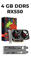 Placa vdeo PCyes Radeon RX550 4GB DDR5 DPort DVI HDMI#30