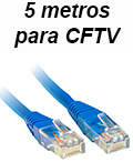 Cabo digital Ethernet p/ CFTV PlusCable CAT5e com 5 m#100