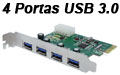 Placa PCI-e com 4 portas USB 3 Comtac 9349 Alto perfil2