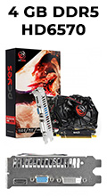 Placa vdeo PCyes Radeon HD6570 4GB DDR5 DVI HDMI VGA2