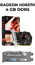 Placa de vdeo PCYes Radeon HD6570 4GB DR5 VGA HDMI DVI2