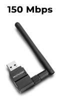 Adaptador USB WiFi Multilaser RE034 150Mbps 3dBi