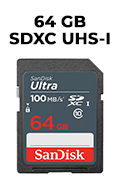 Carto de memria 64GB Sandisk SDSDUNR-064G Ultra SDXC UHS-I 100MBps2