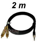 Cabo de som jack estreo para 2 RCA macho 2 metros2