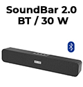 SoundBar 2.0 30W RMS OEX SP106 Bluetooth c/ bateria 4h2