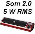 Sistema de som 2.0 C3Tech Street midi box Pro 5W RMS#100