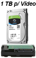 HD 1TB SATA3 p/ video DVR NVR Seagate Skyhawk 64MB