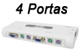 KVM de 4 portas PS2 p/ servidores Trendnet TK-400K#100