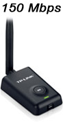 Adaptador de rede USB TP-Link TL-WN7200ND, 5dBi 150Mbps#100