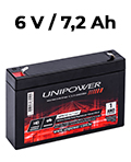 Bateria chumbo-acido Unipower UP672 6V, 7,2Ah F187