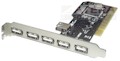 Placa PCI com 6 portas USB 2.0 480 Mbps Comtac 9046#100