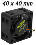 Cooler 40x40x20 mm, 12V Roxline no roletado, 2 fios2