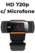 Webcam HD 720P com microfone C3Tech WB-70BK2