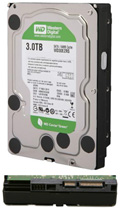 HD SATA-2, 3TB Western Digital WD30EZRS 64 MB, 7200 RPM2