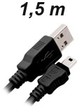 Cabo Mini USB MachoXmacho 5 pinos Multilaser WI197 1,5m#100
