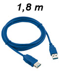 Cabo extensor USB 3.0 Multilaser WI210 5Gbps 1,8m