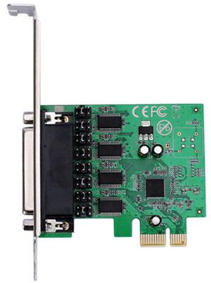 Placa PCI-e X1 com 4 seriais RS-232 DB9 macho Flexport