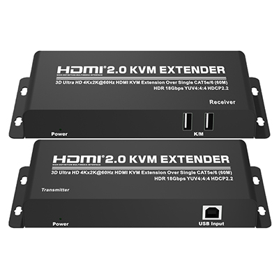Extensor KVM HDMI 4K 2.0 60Hz Flexport FX-HKE60C 60m